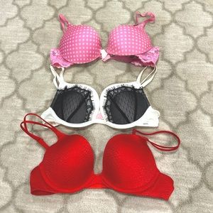 Lot for Victoria Secret padded push up bras 34A